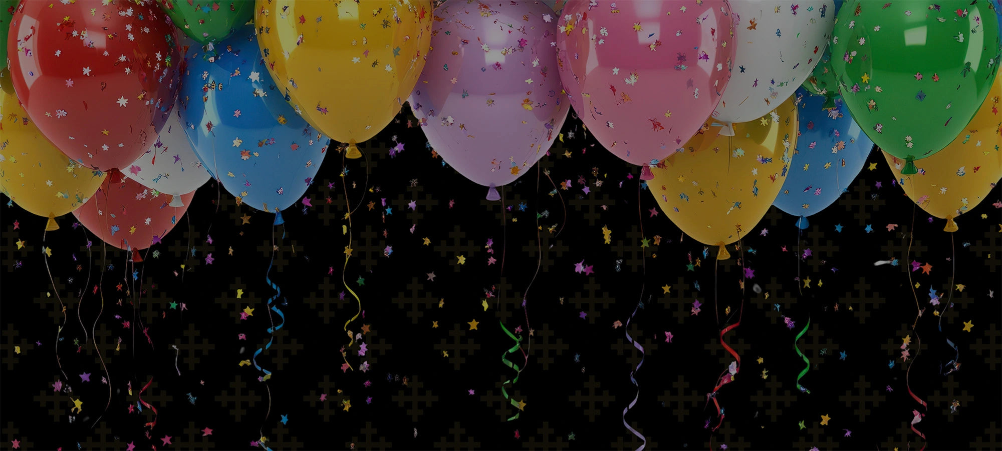 Mckenzie's Colorful Balloons And Confetti