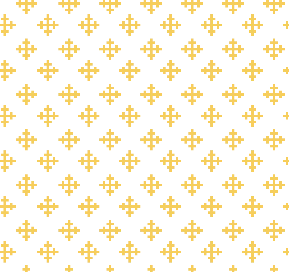 Pattern of yellow crosses